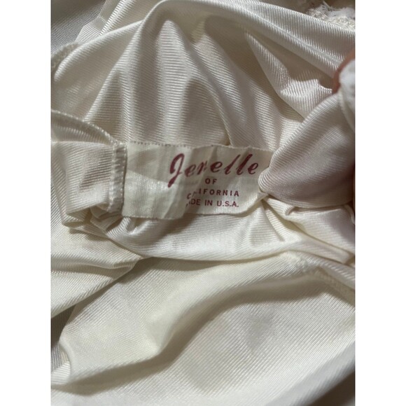 Vintage Cream Lace Nylon Midi Slip Dress Nightgown Jenelle Of California - Picture 8 of 9